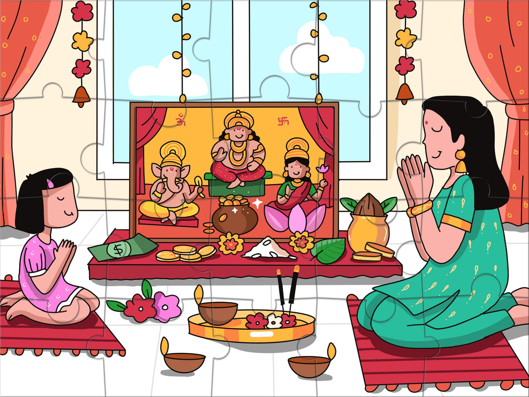 Diwali Dhanteras Puja Puzzle Game
