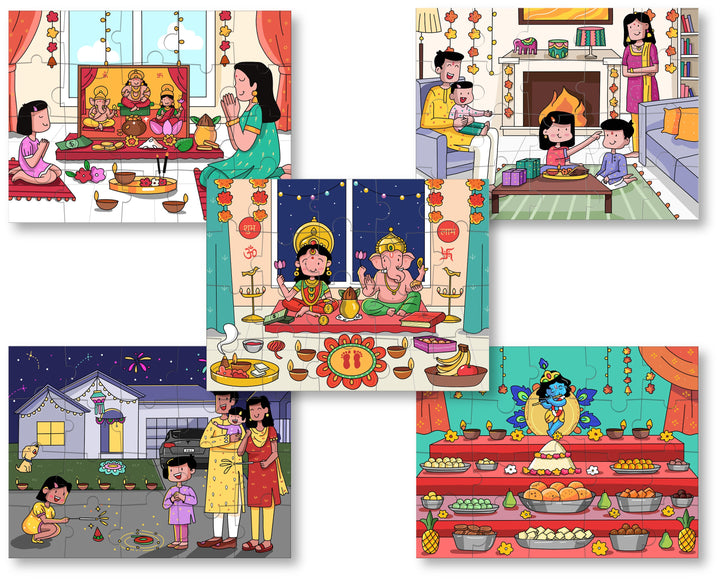 5 Days of Diwali Kid Jigsaw Puzzle