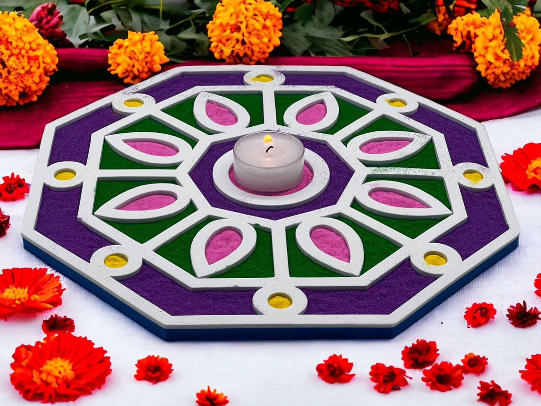 Octagon Rangoli Mat (Set of 2)