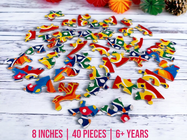 Rangoli Diya Diwali Jigsaw Puzzle - 8 inches | 40 pieces | 6+ years | Diwali Kids Party Activity/Favor